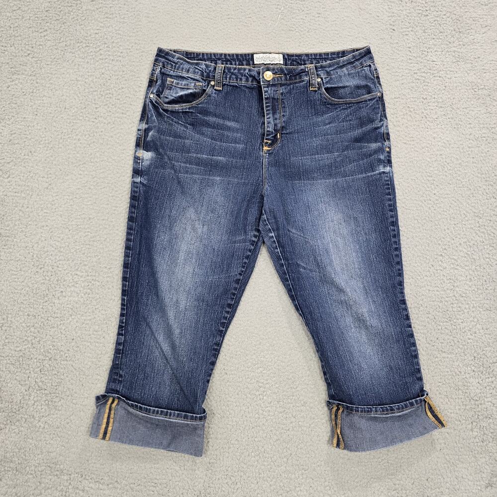 Vintage Baby Phat Jeans Womens 11 Blue Denim Capri Fashions Silver Label 36x20